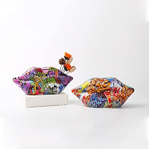 xuejuanshop Kunsthandwerk minimalistisch Moderne Kreative Farbe Dreidimensionale grosse Lippen Dekor