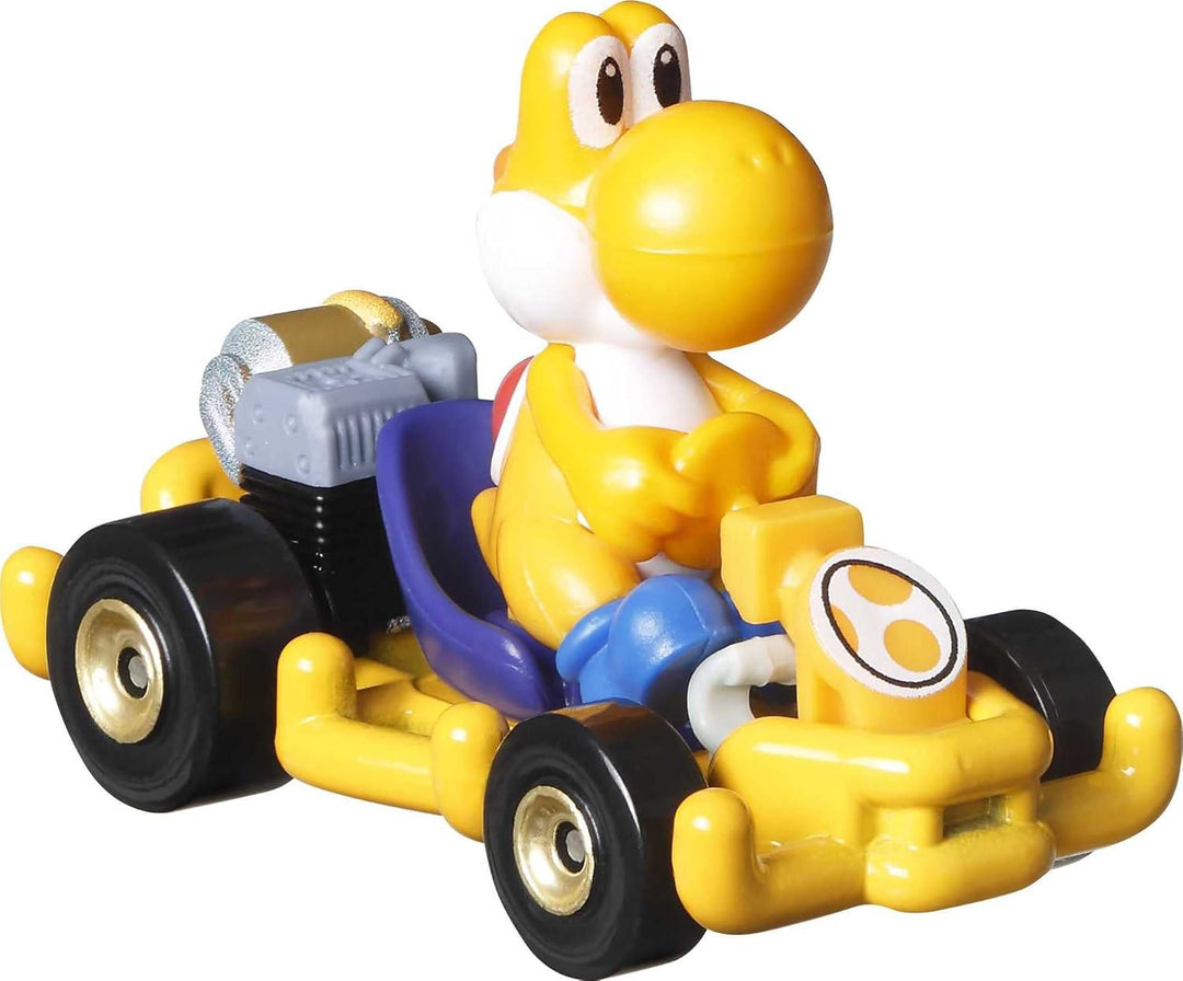 Hot Wheels HDB22 - Mario Kart-Fahrzeug (4er-Pack), Set mit 4 beliebten Figuren, darunter 1 Exklusive