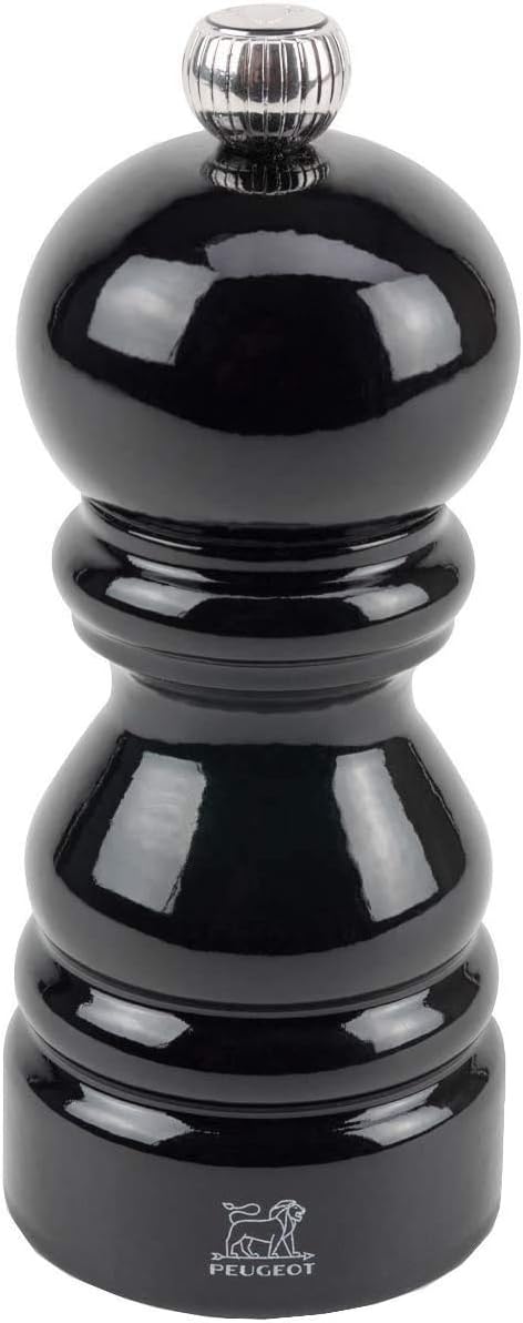 Peugeot Paris Manuelle Pfeffermühle, Klassische Mahlgradeinstellung, Höhe: 12 cm, Holz, Schwarz, 187