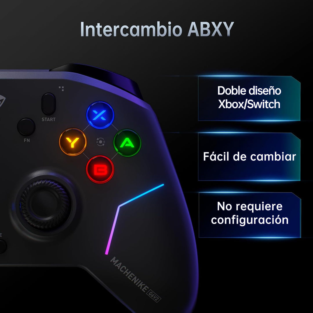 Machenike G6V2 Controller PC, Gamepad PC, 2 HD-Schwingspulenmotoren, einstellbar GuliKit TMR-Joystic