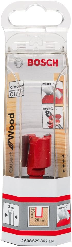 Bosch Accessories Professional Nutfräser (für Holz, Schaft 8mm, 20mm, Arbeitslänge 19mm, Gesamtlänge