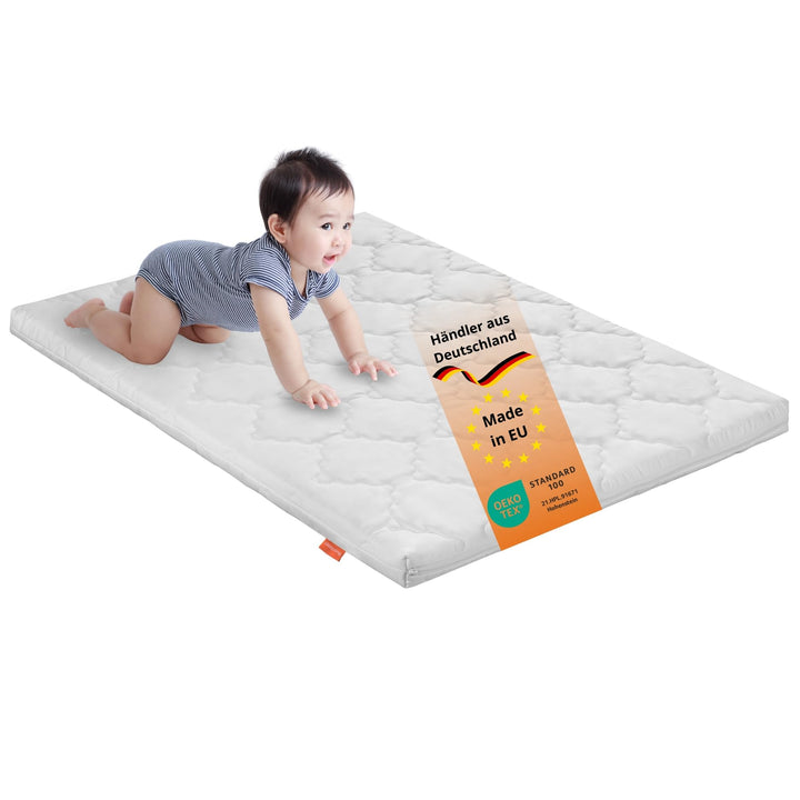 sleepling Laufgittermatratze, Babymatratze Laufstall, Made in EU,100, Bezug waschbar 60 Grad