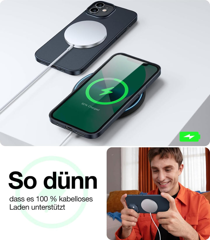 TORRAS Ultra Dünn für iPhone 12 Mini Hülle (mit 2 Schutzglas) Unzerbrechlich Schutz, Exzellente Samt