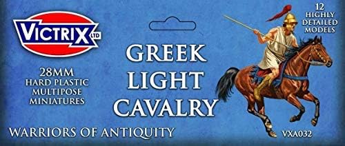 Unbekannt Victrix VXA032 - Griechische Leichte Kavallerie - 12 Figuren Set - 28mm Plastikminiaturen