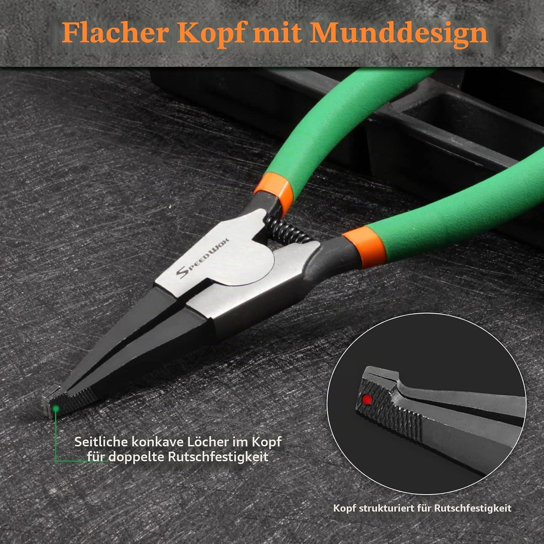 SPEEDWOX Spezielle Winkelspitze Sicherungsringzange 11 Zoll Halteringe Zange zum Entfernen Installat