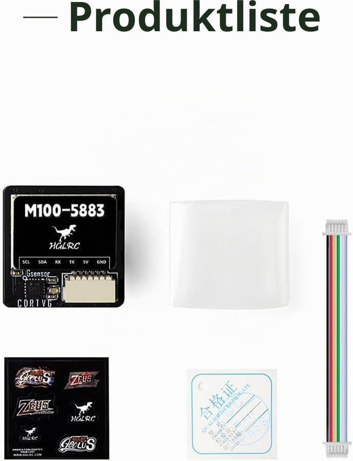 ZIJUNYUAN HGLRC M100-5883 GPS Kompass Modul, aufgerüsteter Chip der zehnten Generation kompatibel mi