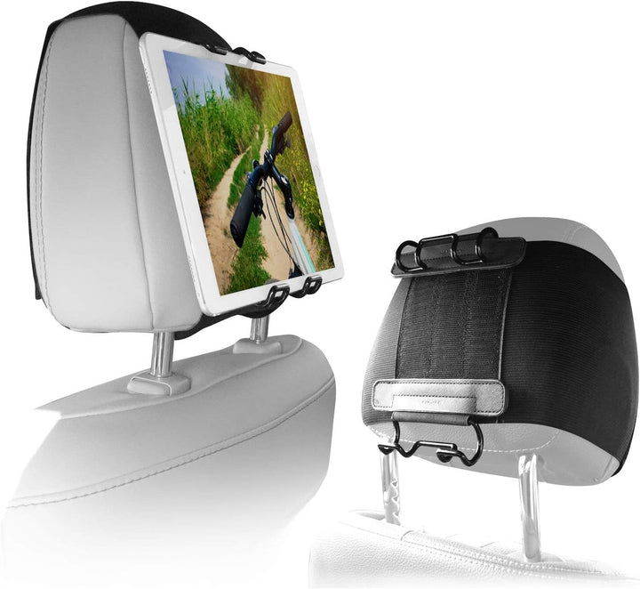 Macally STRAPMOUNT, Kopfstützenhalterung mit verstellbarem Gurt für fast alle Kopfstützen, für iPad