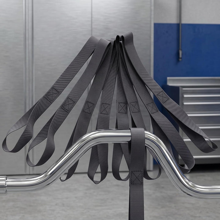 8 Stück Schlaufen Spanngurte aus Nylon 46cm Sicherheits Zurrgurte mit Hoher Bruchfestigkeit Kratzsch