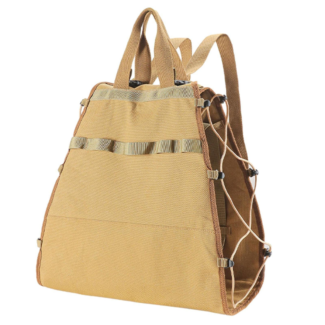 Canvas-Brennholzsack, Schwerlast Wasserdicht Gewachste Leinwand Brennholz Kaminholztragetasche Rucks