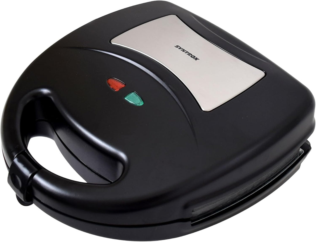 Syntrox Germany Edelstahl Maker Donutmaker Chefmaker SM-1300W Donut mit herausnehmbaren Backplatten