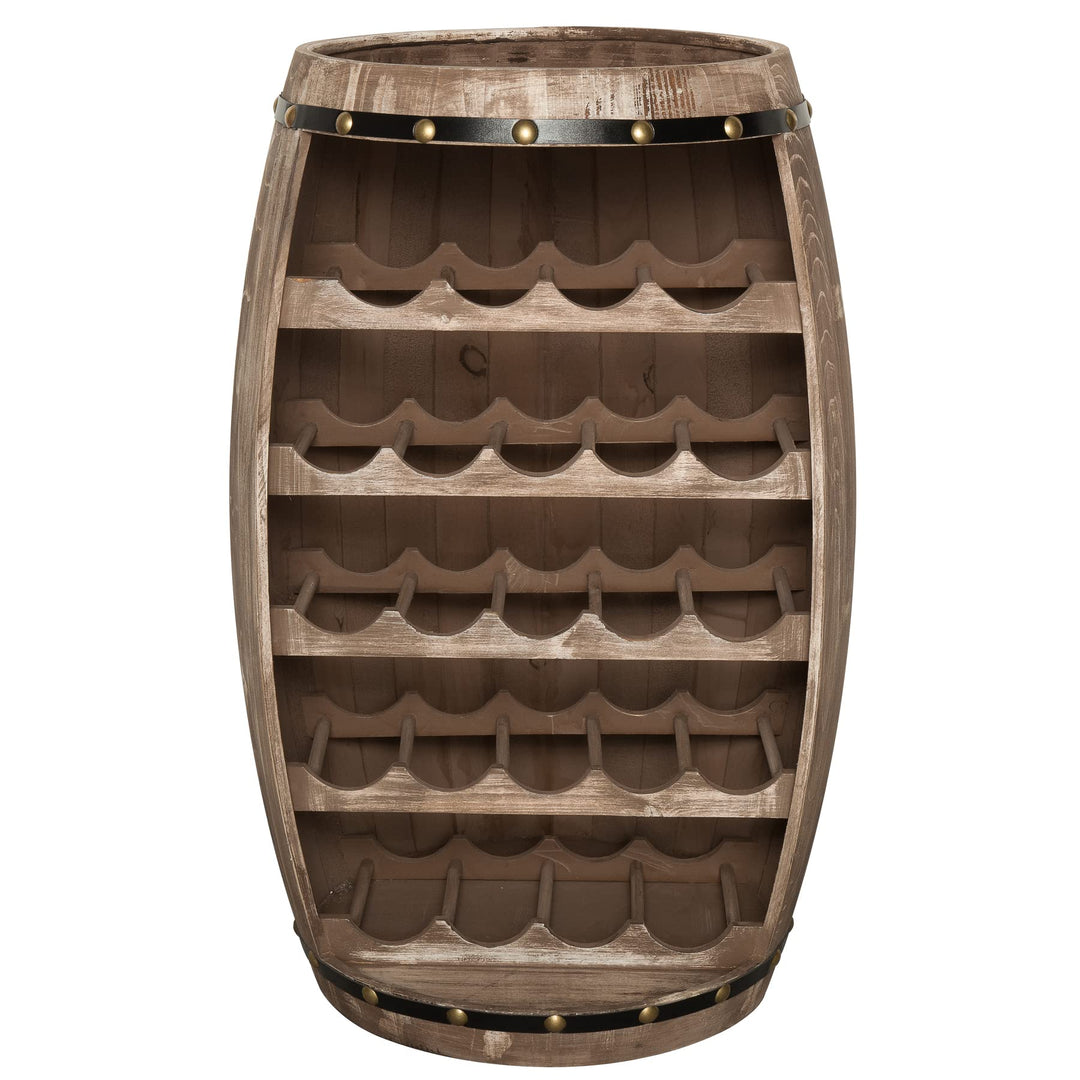 riess-ambiente.de Authentisches Weinregal Bodega 80cm Natur Weinfass Shabby Pinie