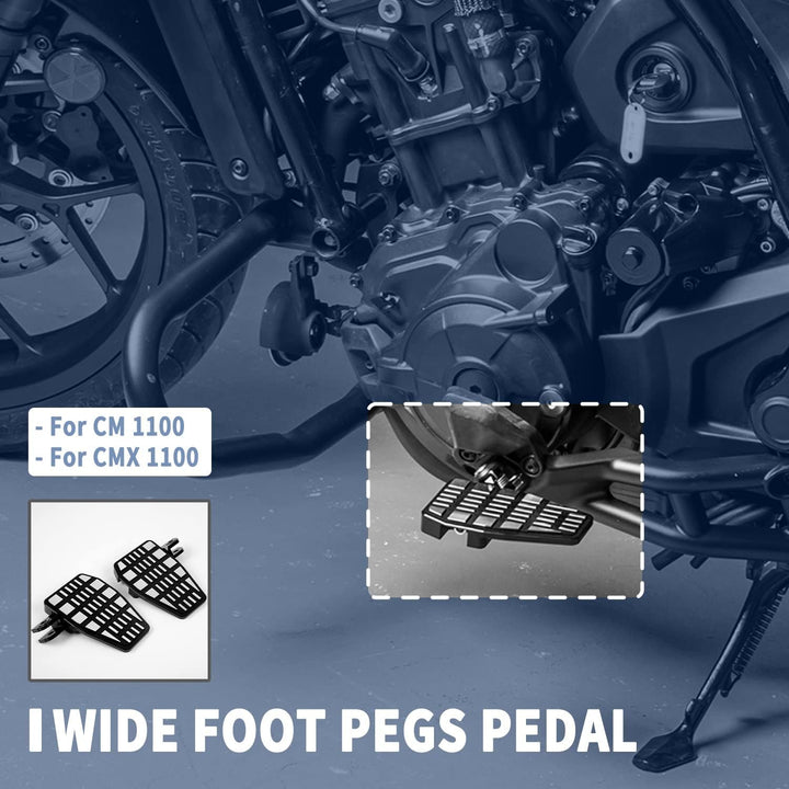 Motorrad CMX1100 CM1100 Breite Fussrasten Pedal 21-23, Aluminium Fussstütze Fussrastenverlängerung V
