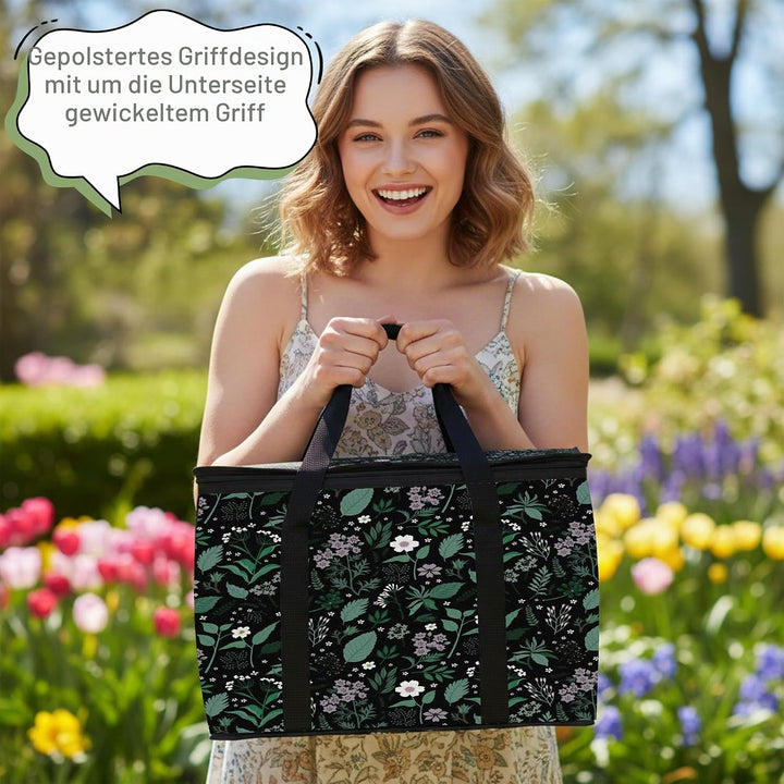 Kühltasche 40L Faltbar Picknicktasche Isolierte Picknick-Lunch-Thermotasche mit stabilen Griffen und
