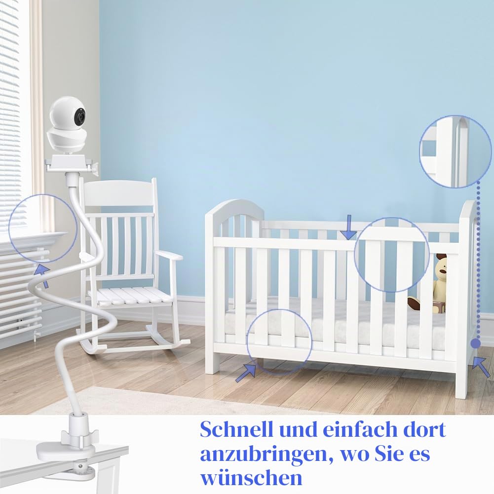 EYSAFT Babyphone Halterung für Babysense S2/V43 Baby Monitor (Keine Kamera) 33 Zoll für Babysense S2