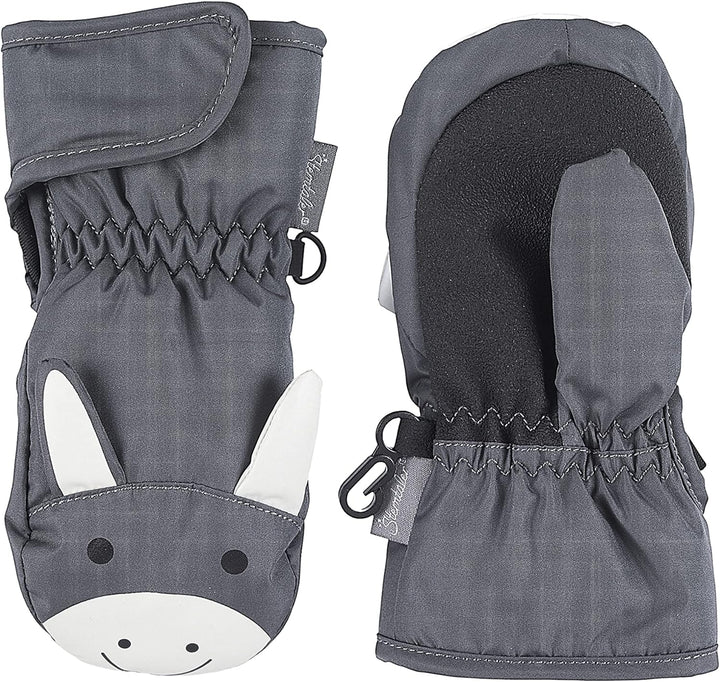 Sterntaler Unisex Kinder Fäustel Baby Fäustling Esel Emmi 2 Dunkelgrau, 2 Dunkelgrau