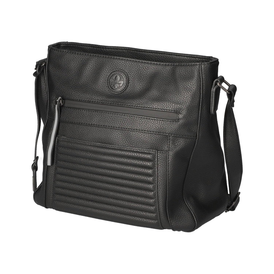Rieker Damen H1481 Umhängetasche Schwarz, Schwarz