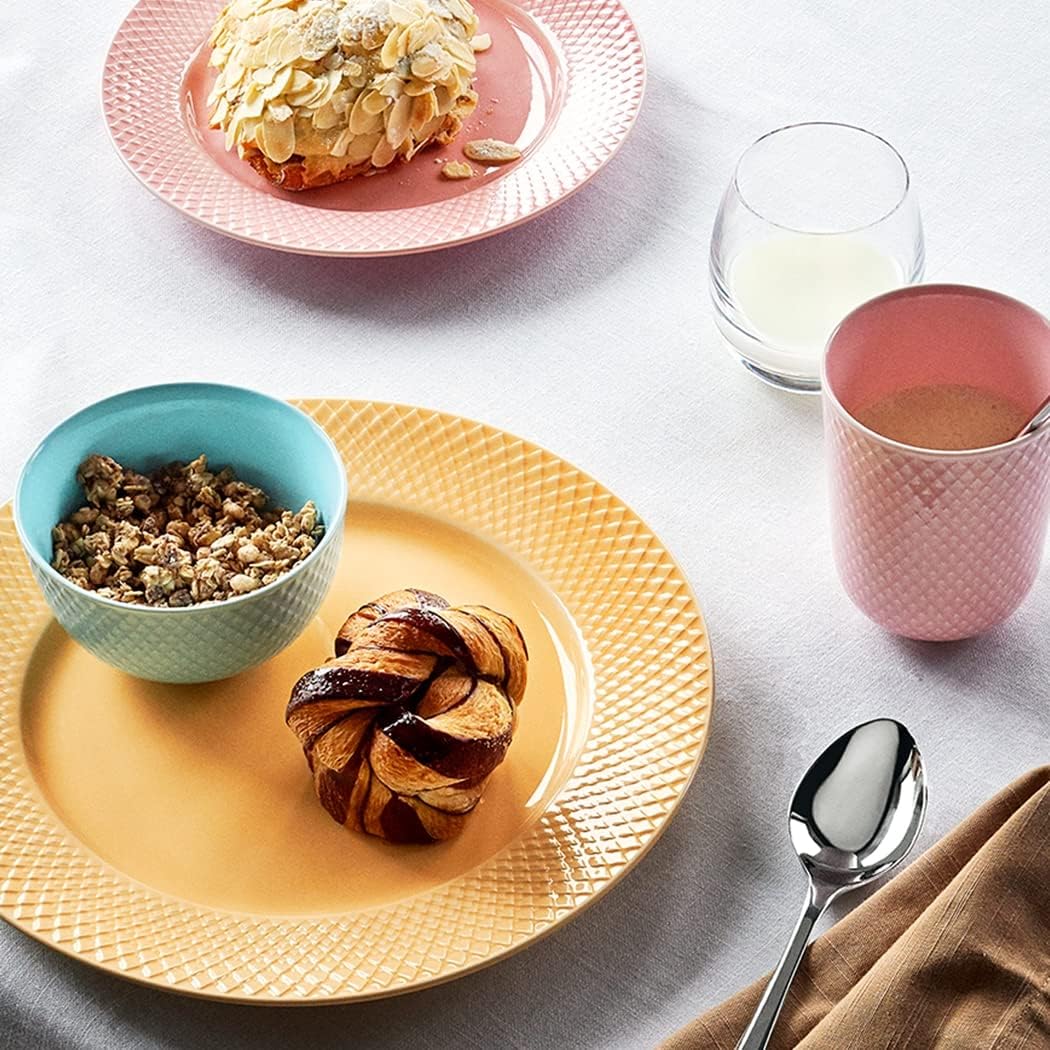 Lyngby Porcelæn Diner-Teller Ø27 cm Rhombe Color Mix & Match aus Porzellan, sand