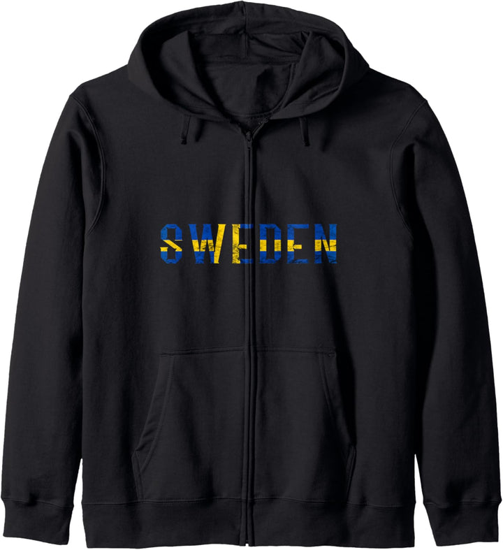 Sweden Schweden Flagge Sverige Schwede Schwedischer Stolz Kapuzenjacke