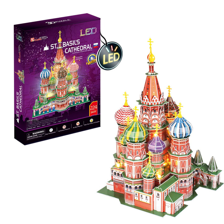 3D Puzzle - Kathedrale San Basilium Led | 3D Puzzle Kinder Und 3D Puzzle Erwachsene | Modellbausatz