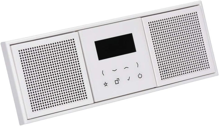 Jung Smart Radio DAB Bluetooth Komplett-Set Serie LS Weiss mit 2 Lautsprechern DABLS2BTWW und 3-Fach
