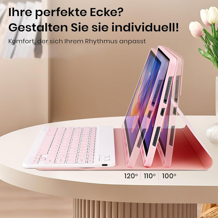 Tastatur hülle für Xiaomi Redmi Pad 2 11" 2025 &amp; Redmi Pad SE (Rosa) | Abnehmbare drahtlose Bluetoot