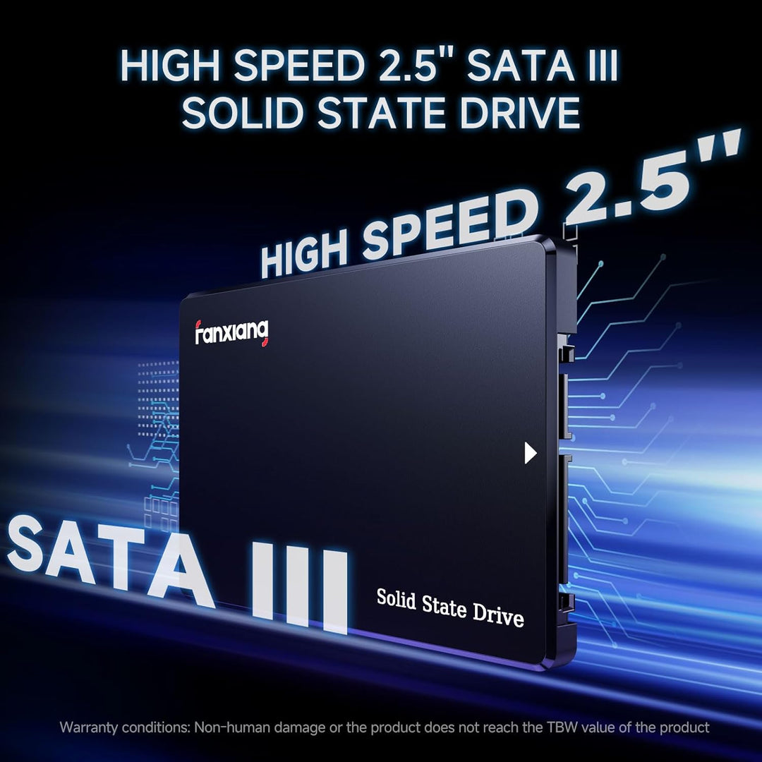 fanxiang SATA SSD 256GB 2,5 Zoll Interne SSD 550 MB/s Lesen, 500 MB/s Schreiben, Festplatte für schn