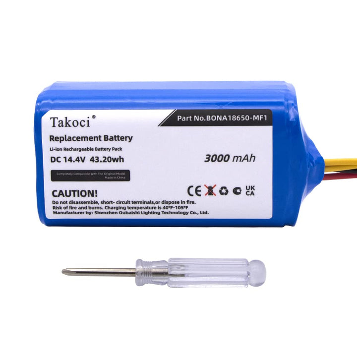 AUVTKALL Ersatzakku für Bagotte BL509 BONA18650-MF1 790T Summer P1S BONA18650-AA 14.4V 3000mAh
