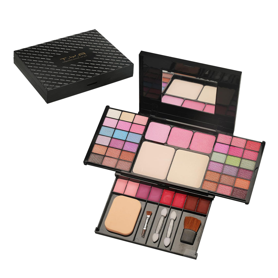 VolksRose Multifunktionale Make-up-Palette Set: 36 Lidschatten,3 verlaufende Rouge-Töne,8 Lippenstif