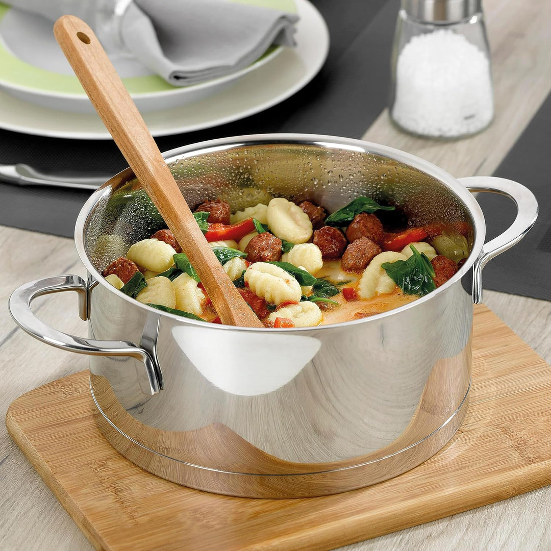 Kela 10958 Fleischtopf, 1,7 l Fassungsvermögen, 16 cm Durchmesser, 18/10 Edelstahl mit Glanzoptik, I