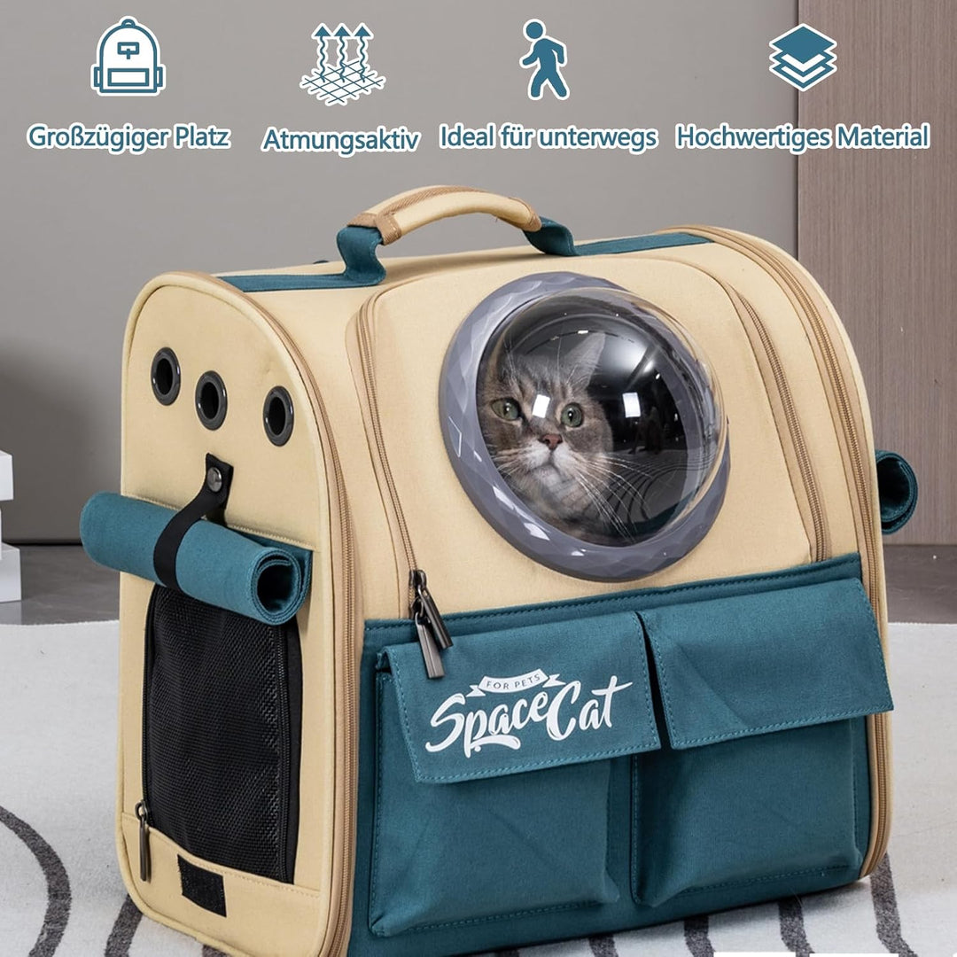 Galatée Erweiterbarer Haustierrucksack, Flugzeugzugelassener Haustierrucksack Für Katzen Und Kleine