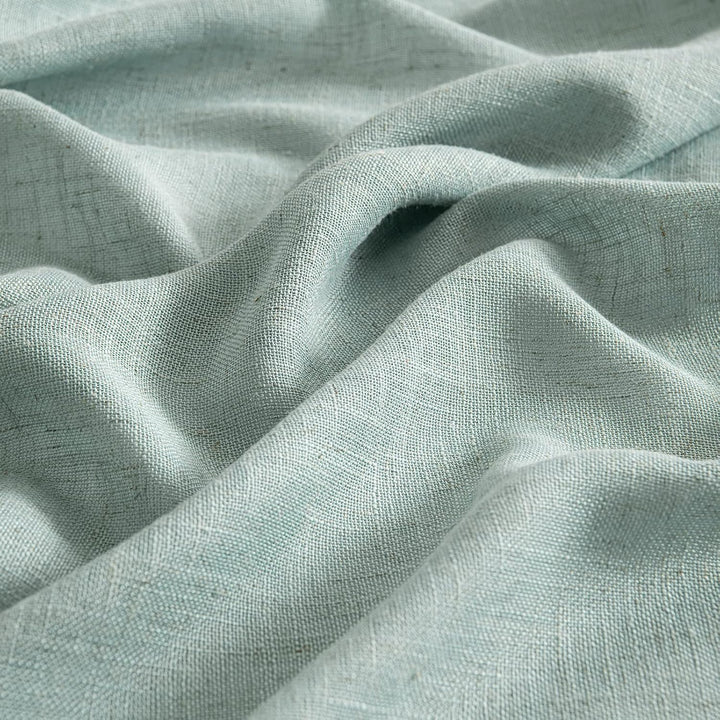 MIULEE Gardinen Vorhänge mit ösen Voile Vorhang kurz Modern Leinenoptik Halbtransparent Ösenvorhang