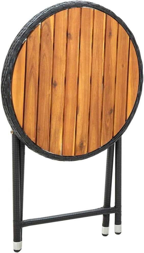 vidaXL Akazienholz Massiv Beistelltisch Gartentisch Klapptisch Gartenmöbel Balkontisch Teetisch Tisc