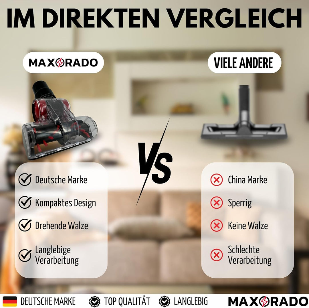 Mini Turbobürste für Tierhaare Fusseln Staubsauger 32mm 35mm Tierhaardüse Polsterdüse Tierhaar Bürst