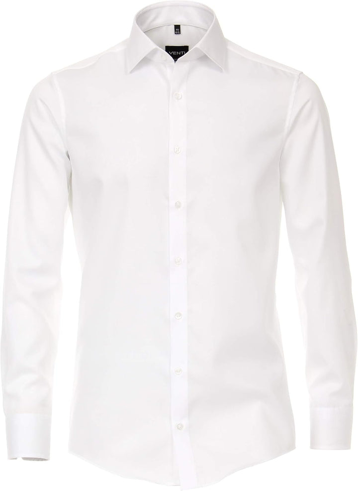 Venti Herren Twill Hemd unifarben extra Langer Arm 72cm Modern Fit 39 Extra Tall Weiss, 39 Extra Tal