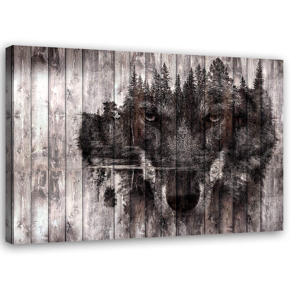 Feeby Bild auf Vlies Leinwand Tierische Natur 90x60 cm Kunstdruck Modern Wandbilder Deko Flur Wohnzi