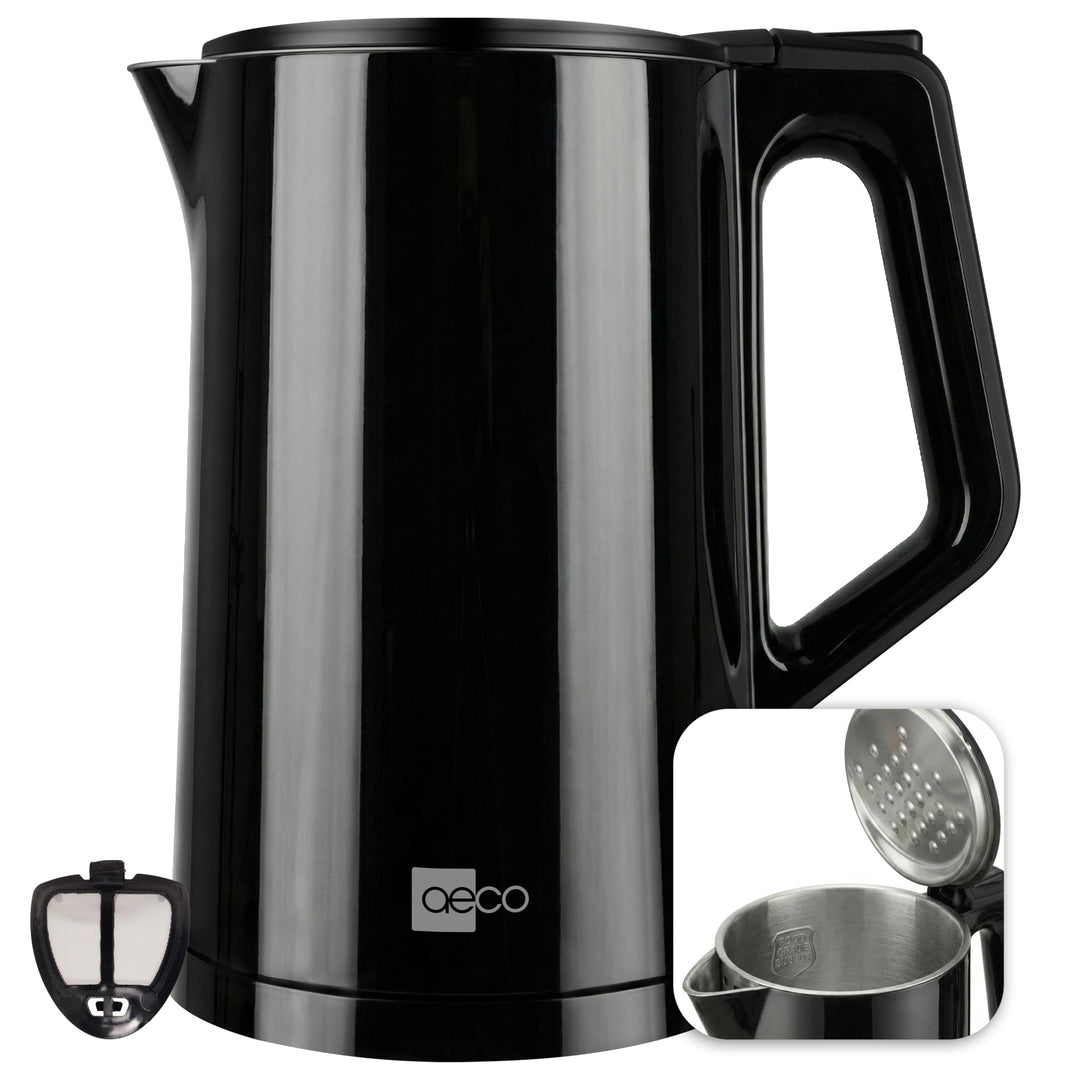 aeco AQA PRO elektrischer Wasserkocher Edelstahl Tee-Kocher Teebereiter electric kettle tea-maker bo