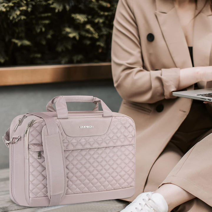 EMPSIGN Laptop Tasche 17 Zoll Laptoptasche Damen, Wasserdicht Erweiterbare Bussiness Aktentasche Not