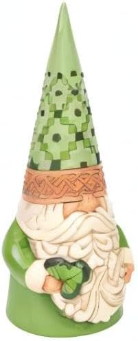 Enesco Jim Shore Heartwood Creek Irischer Zwerg mit Kleeblatt-Figur, 16,5 cm, mehrfarbig grün