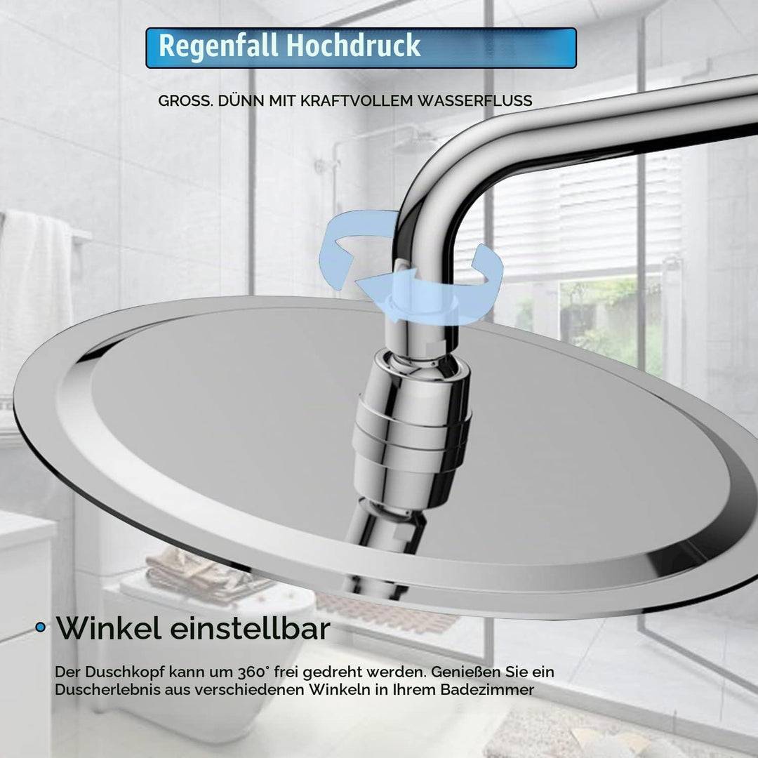 Ohotecy 12 Zoll (30cm) Regendusche Duschkopf Edelstahl-Duschkopf Regenduschkopf aus Edelstahl mit An