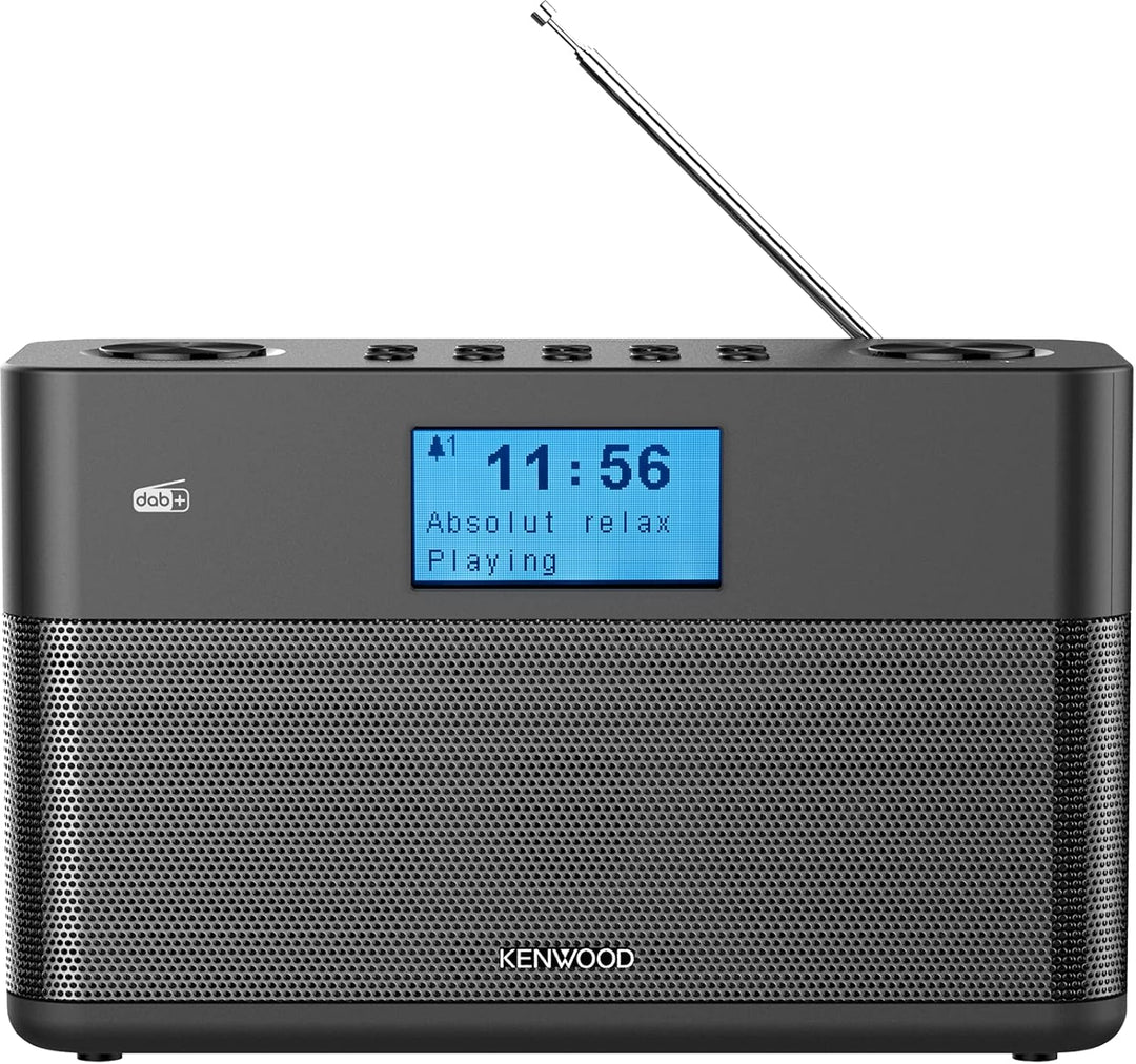 Kenwood CR-ST50DAB-B Stereo-Kompaktradio (DAB+, UKW, Bluetooth, Line-In, Kopfhöreranschluss, Weckfun