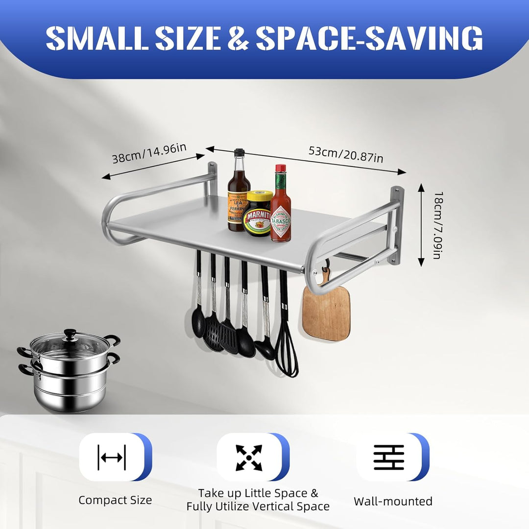 Edelstahl Mikrowellenhalter Wandmontierte Küchenregal für bis 20 kg Mikrowelle Wand für Küche Single