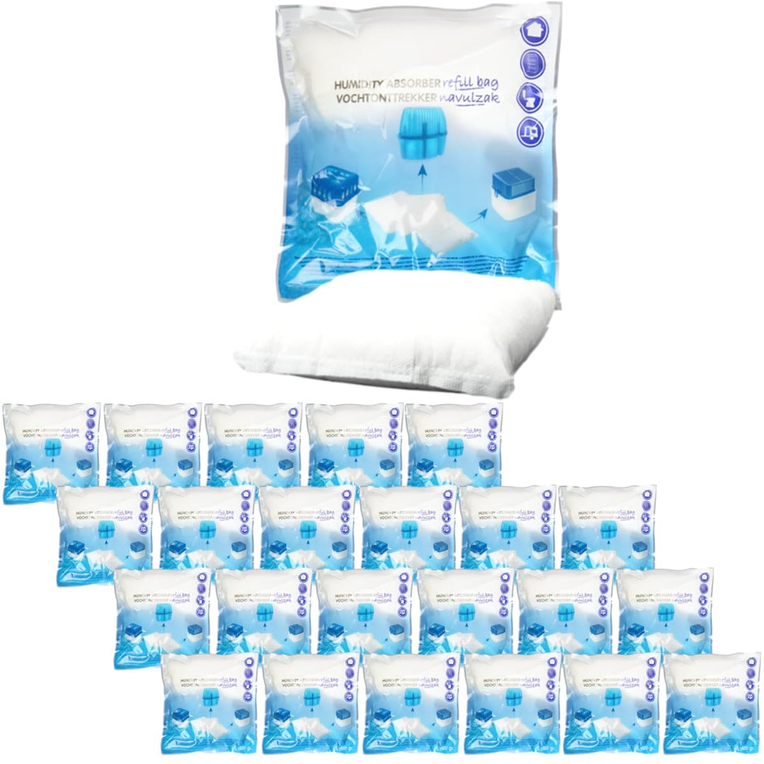 Stimo 24x Luftentfeuchter Nachfüllpack 400g Raumentfeuchter Feuchtigkeits-Stopper Granulat - Beutel