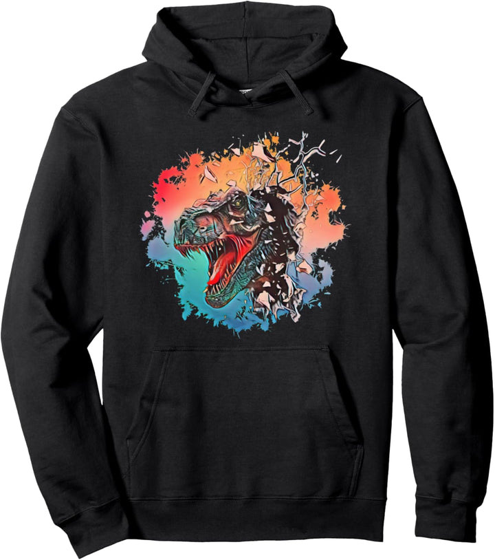Tyrannosaurus Rex Motiv T-Rex Schädel Urzeit Dinosaurier Pullover Hoodie