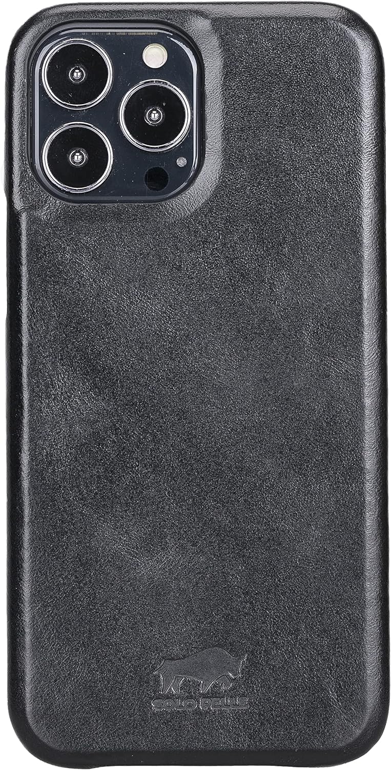 Solo Pelle Lederhülle kompatibel für iPhone 13 Pro Max in 6.7 Zoll abnehmbare Hülle (2in1) inkl. Kar