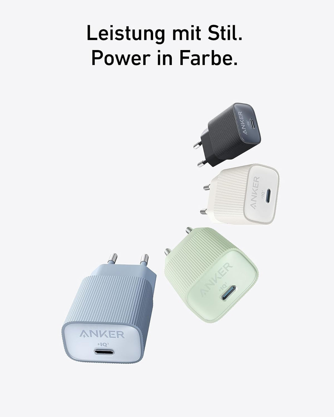 Anker Nano USB C Netzteil, 30W High-Speed USB C Ladegerät, PIQ 3.0 und PPS Schnellladeleistung, Komp