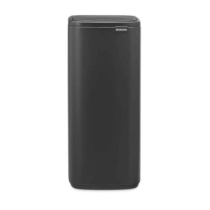 Brabantia Bo Touch Bin Küchenmülleimer 30 L (schwarzgrau), platzsparender Abfalleimer mit Soft-Touch