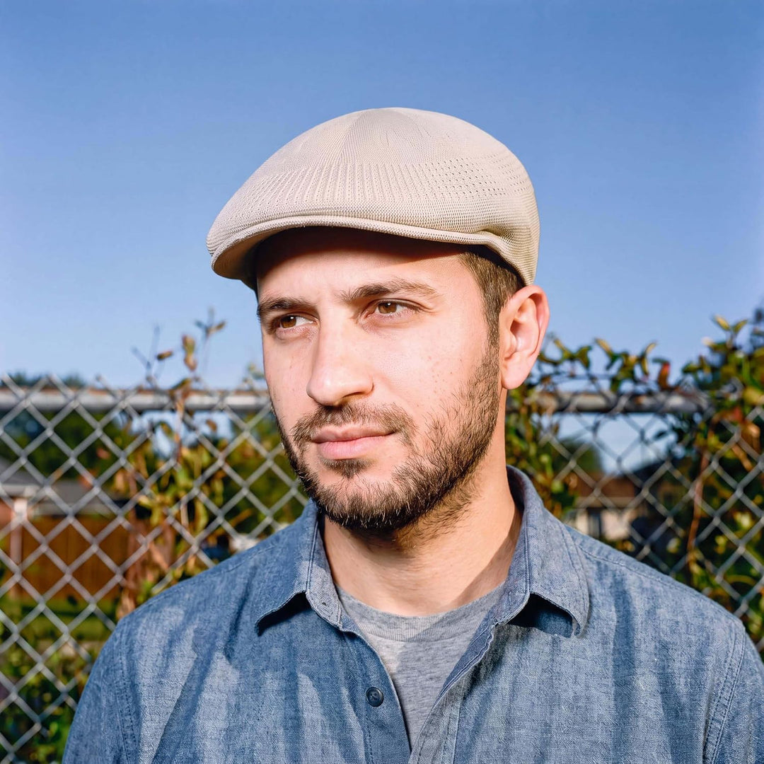 Kangol Tropic 507 Ventair Flatcap Schirmmütze Schiebermütze Sommercap Mit Schirm S Grau, S Grau
