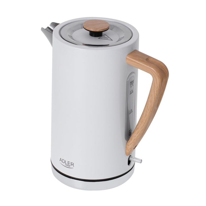 ADLER-Metallkessel 1,5 l, Sicherheitskontrollsystem, 2200 W Leistung, weiss