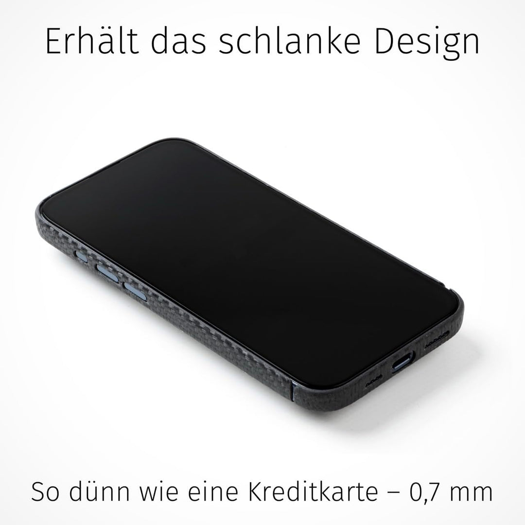 FILONO iPhone 15 Pro Carbon Hülle Ultra dünn | Made in Germany | mit Kamera-Schutz, kompatibel mit M