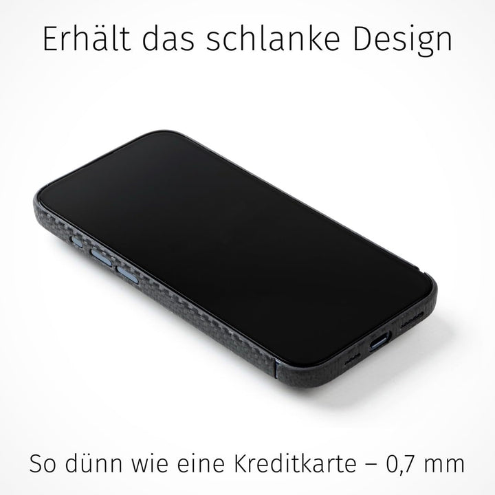 FILONO iPhone 15 Pro Carbon Hülle Ultra dünn | Made in Germany | mit Kamera-Schutz, kompatibel mit M